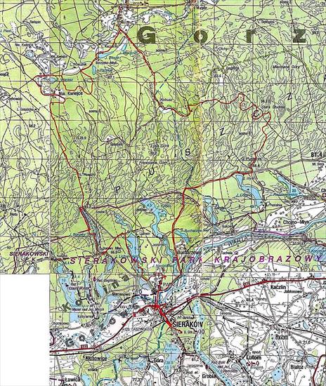 Wielkopolska, mapy - Sierakow i okolice.jpg