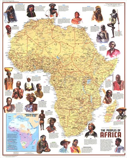 Mapy National Geographic. 539 map. Wysoka jakość - Africa - Ethnolinguistic Map of the Peoples 1972.jpg