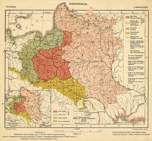 Stare mapy do XIX wieku - Polska_1916_Romer.jpg